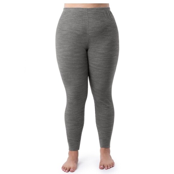 Grey Fruit of the Loom Women's Eversoft Waffle Thermal Pants Size XL - Picture 3 of 8